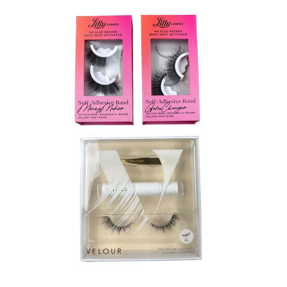 Lash Bundle - Velour Essential Lash Kit & Lilly Lashes 3D Faux Mink Lashes - Picture 1 of 2